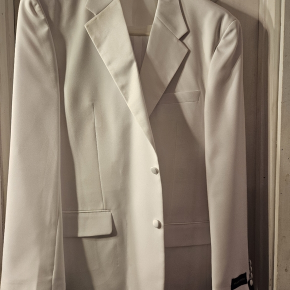 White Satin- Trimmed Tuxedo